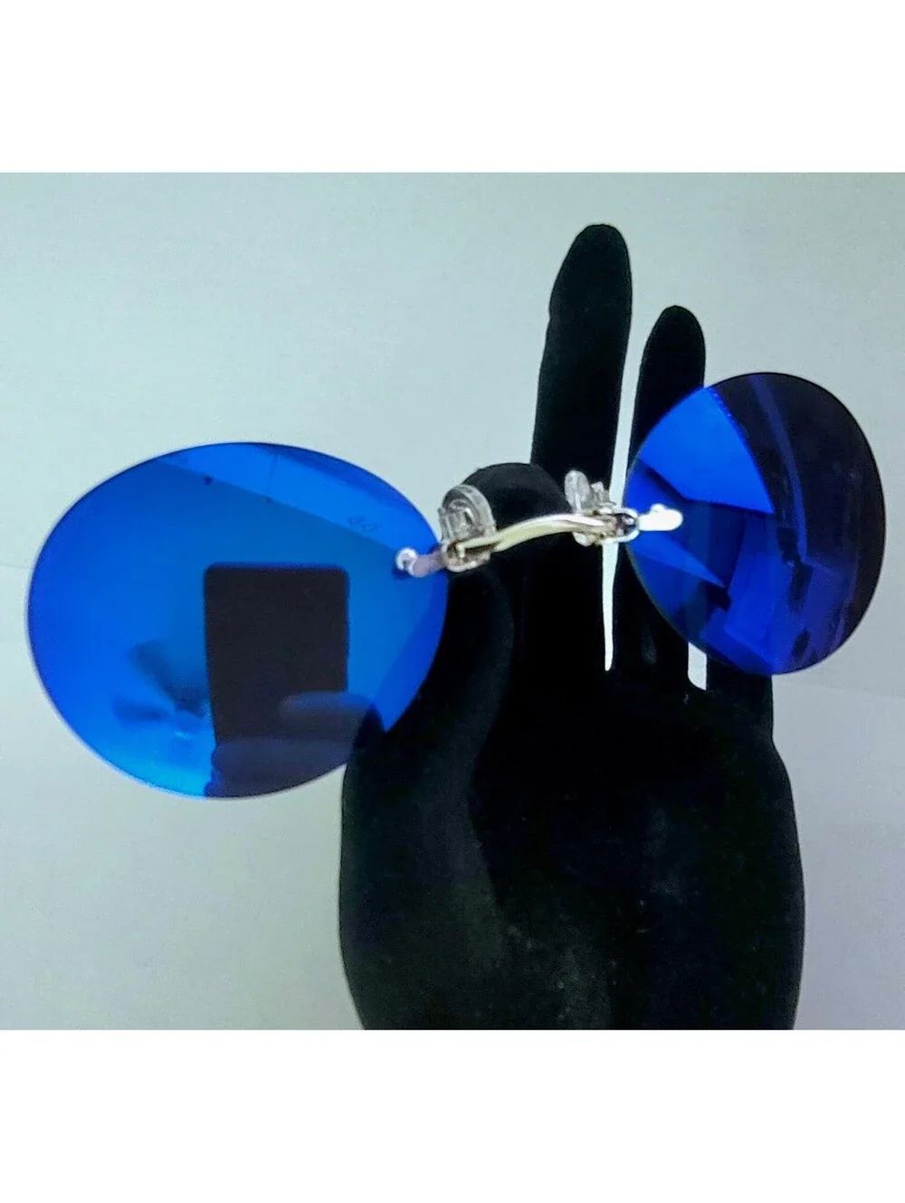 Vintage‎ Pince-Nez Nose Clip Blue Sunglasses Sci Fi Movie